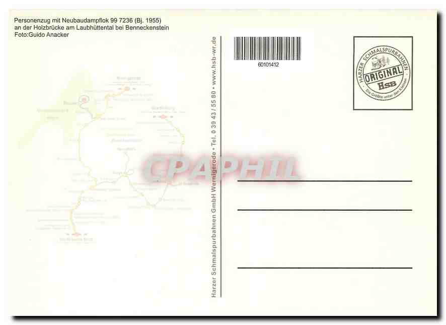 CPM Personenzug mit Neubaudampflok 99 7236 — Verso