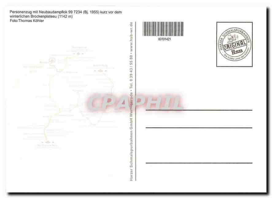 CPM Personenzug mit Neubaudampflok 99 7234 — Verso