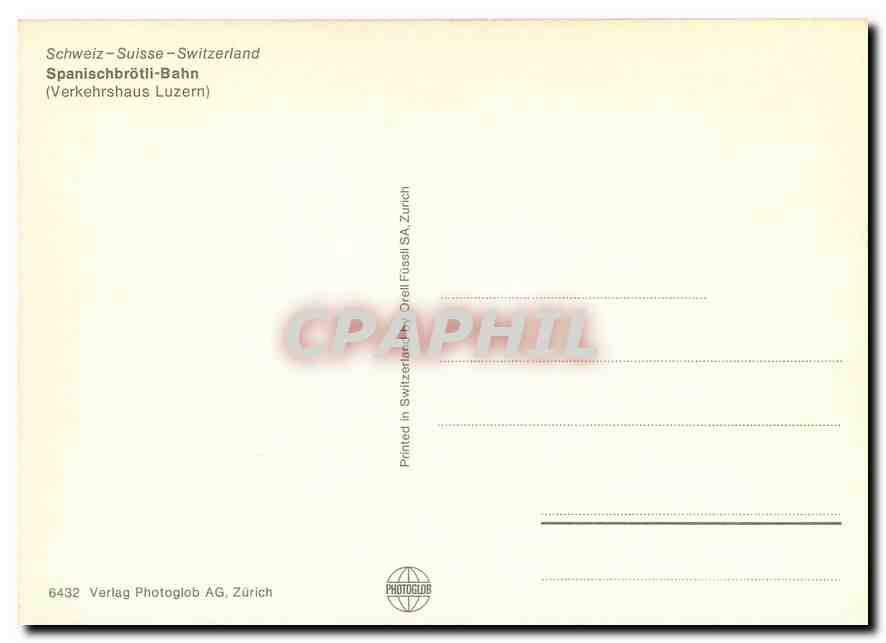 CPM Spanischbroetli-Bahn (Verkehrhaus Luzern) — Verso