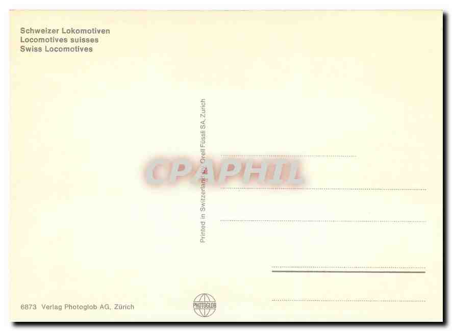CPM Swiss locomotives — Verso