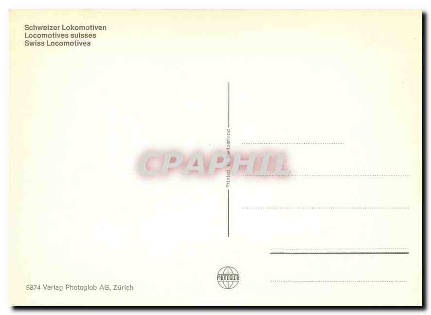 CPM Swiss locomotives — Verso