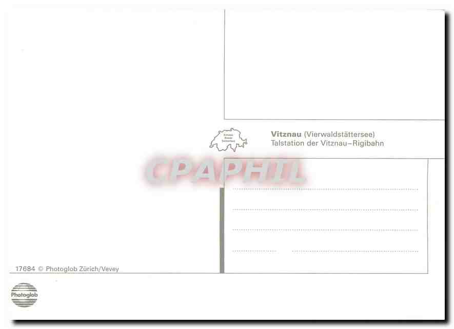 CPM Vitznau (Vierwaldstaettersee) Talstation der Vitznau-Rigibahn — Rückseite