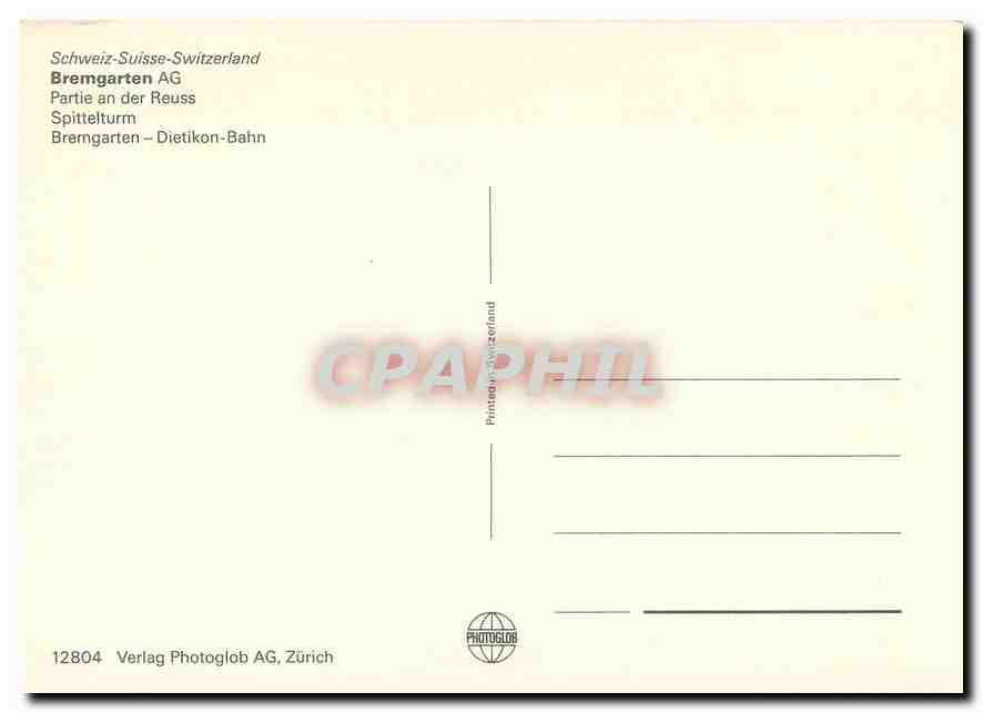 CPM Bremgarten AG Partie an der Reuss Spittelturm — Back