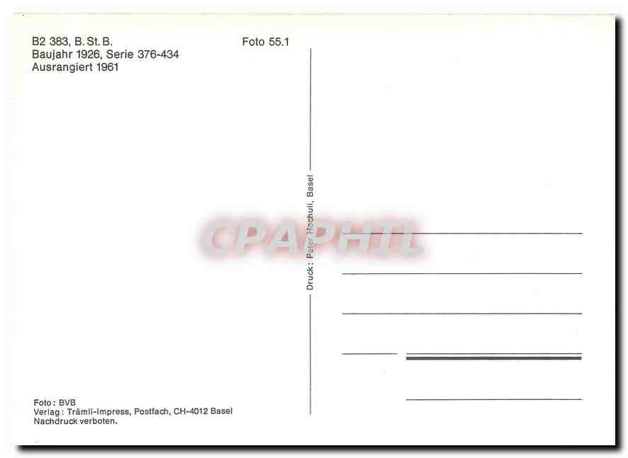 CPM B2 383 B. St. B. — Verso