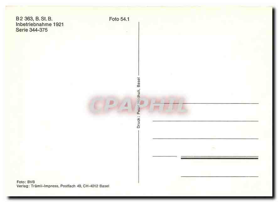 CPM B2 363 B. St. B. — Verso