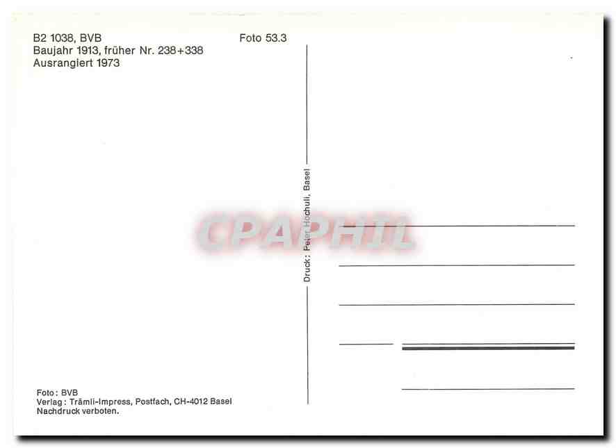 CPM B2 1038 BVB — Verso