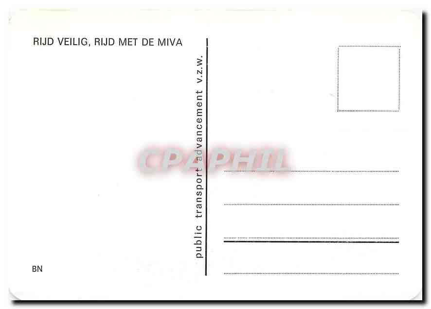 CPM Tramway Hobuken Groenplaats — Verso