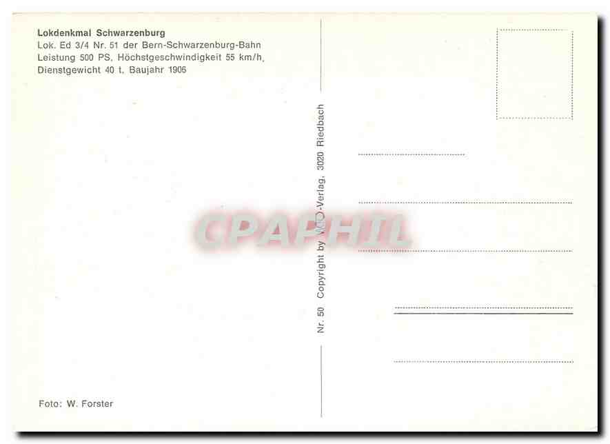 CPM Lokdenkmal Schwarzerenburg — Verso