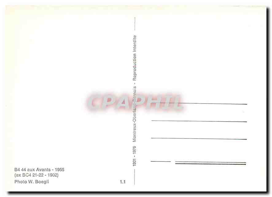 CPM B4 44 aux Avants - 1955 — Verso