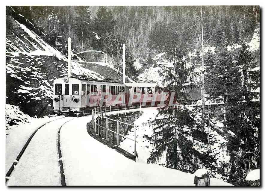 CPM Train pour Montreux sur les ponts du Bois de Chenaux - 1902