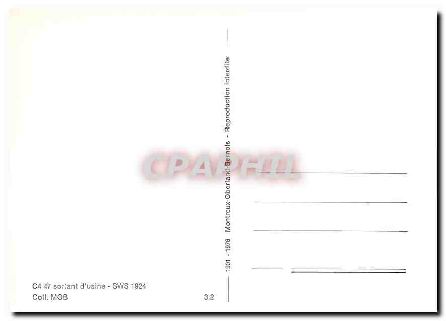 CPM C4 sortant d'usine - SWS 1924 — Verso