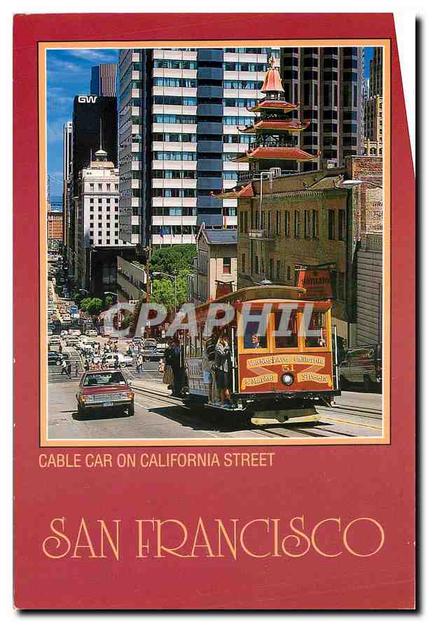 CPM San Francisco Cable car on California Street