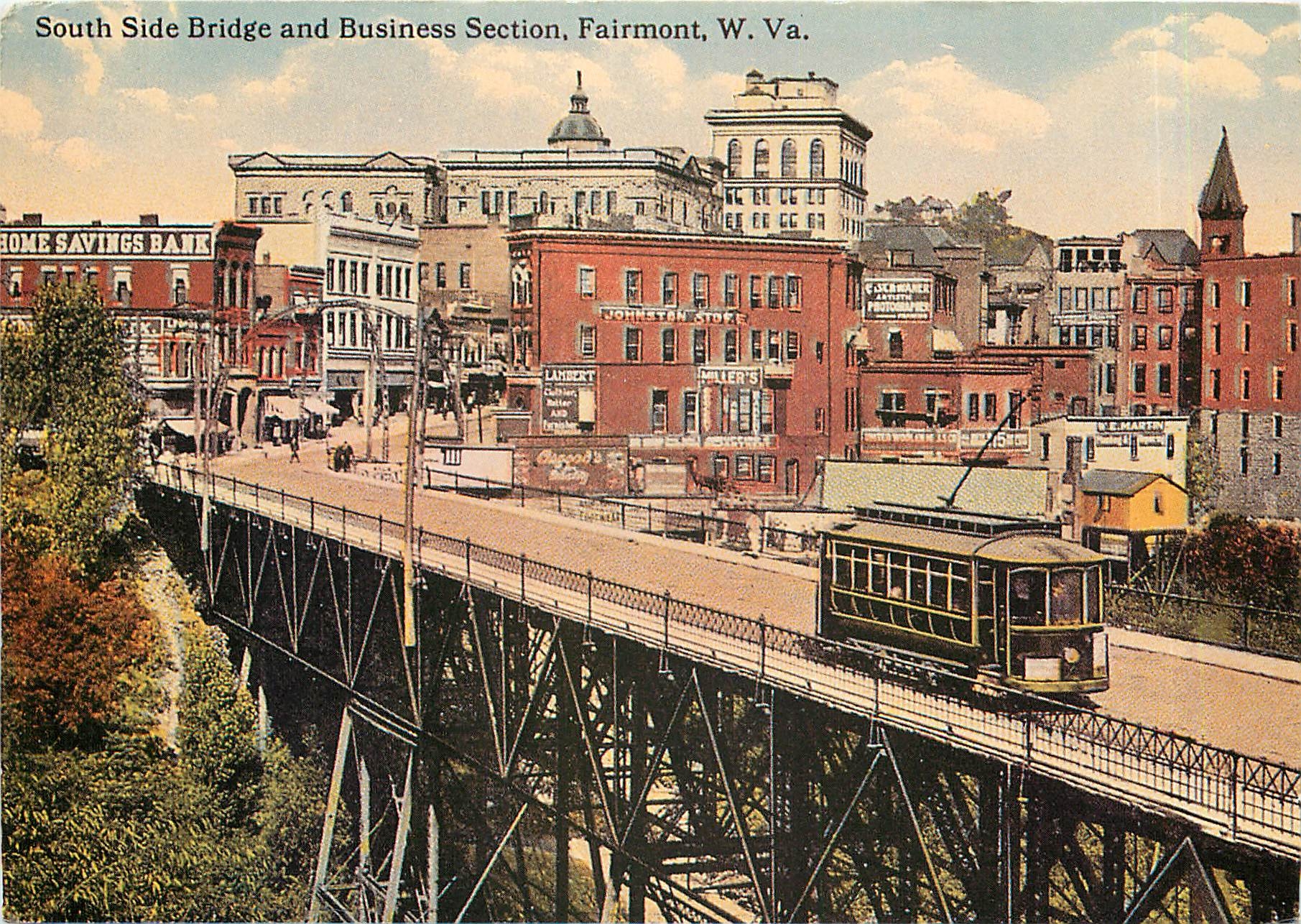 CPM Fairmont West Virginia. Crossing the Monongahela River en route to town.