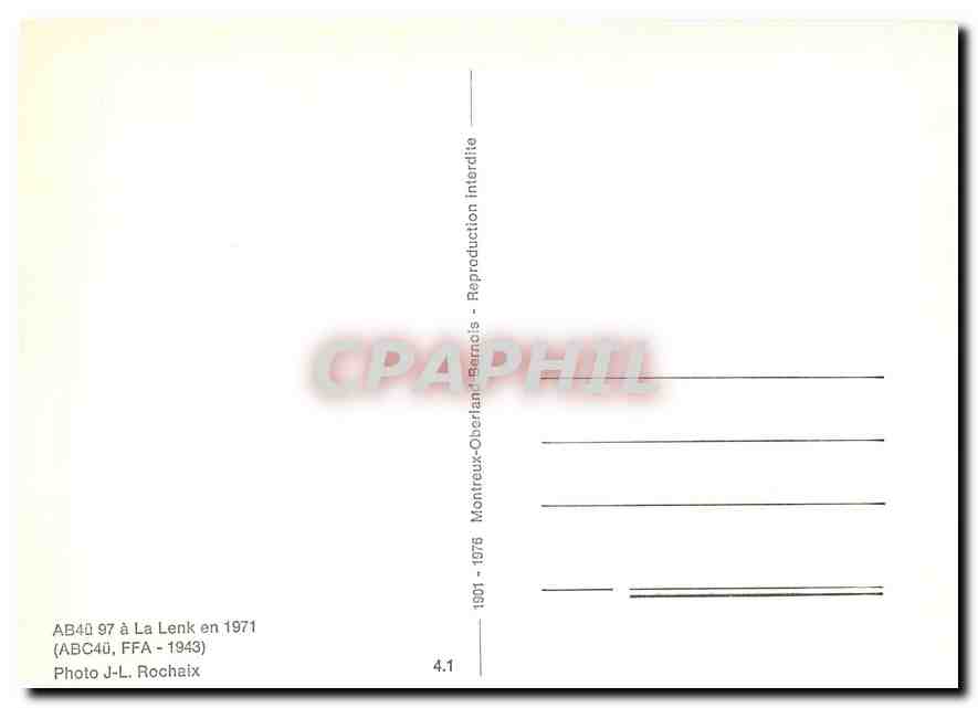 CPM AB10 97 a La Lenk en 1971 — Verso