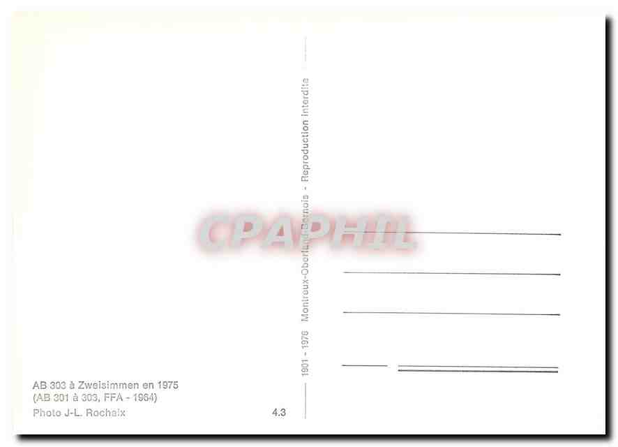 CPM AB 303 a Zweisimmen en 1975 — Verso
