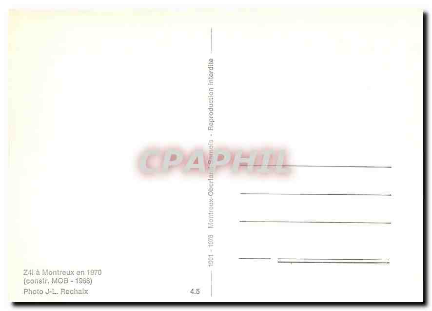 CPM Z41 a Montreux en 1970 — Verso