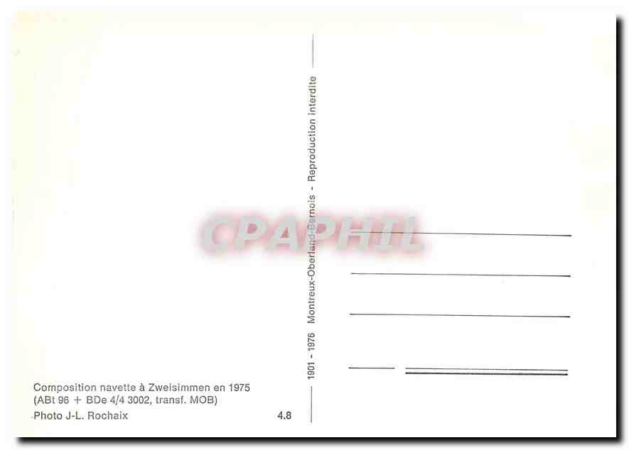 CPM Composition navette a Zweisimmen en 1975 — Verso