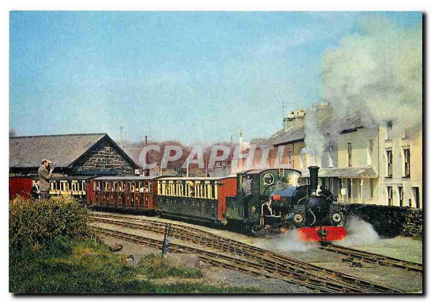 CPM A Festiniog Railway train leaving Harbour Station
