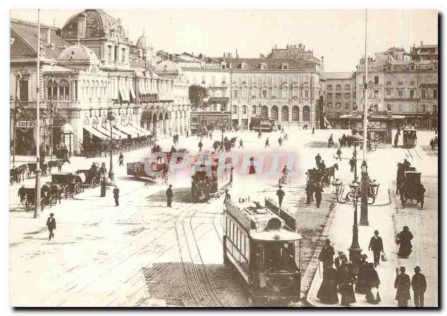 CPM Nice au temps passe La Place Massena et le Casino en 1900