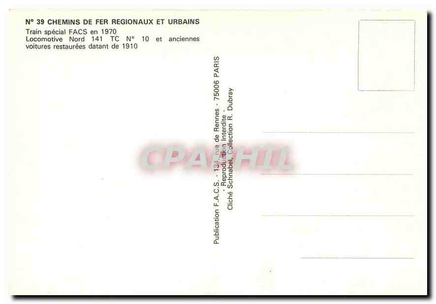 CPM Train special FACS en 1970 — Verso