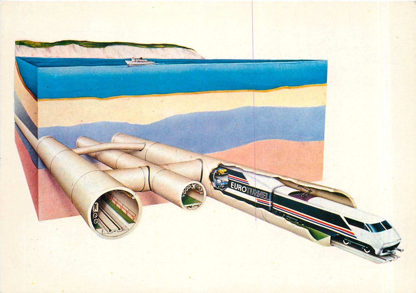 CPM Coupe du systeme EUROTUNNEL