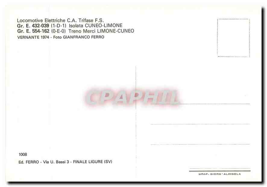 CPM Locomotive Elettriche C.A. Trifase F.S. — Verso