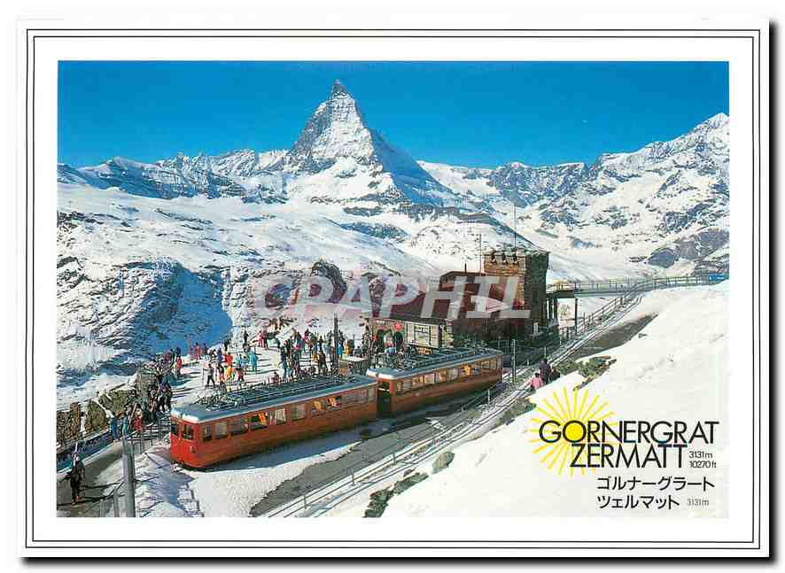 CPM Gornergrat - Zermatt 3131m Bergstation Gornergratbahn Matterhorn