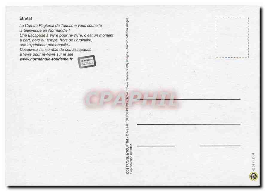 CPM Etretat — Verso