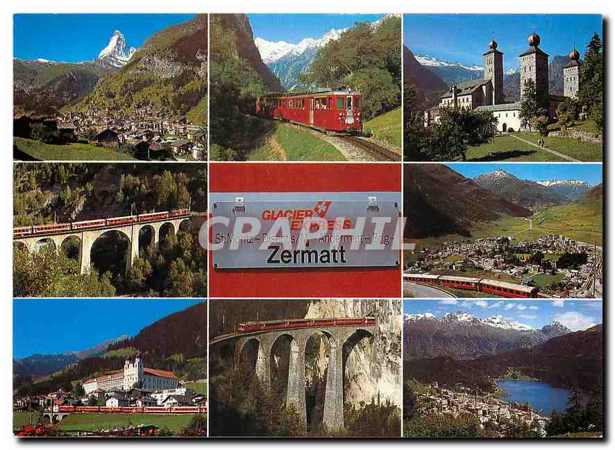 CPM Glacier Express From Zermatt to St. Moritz 290 km over 291 bridges and through 91 tunnels