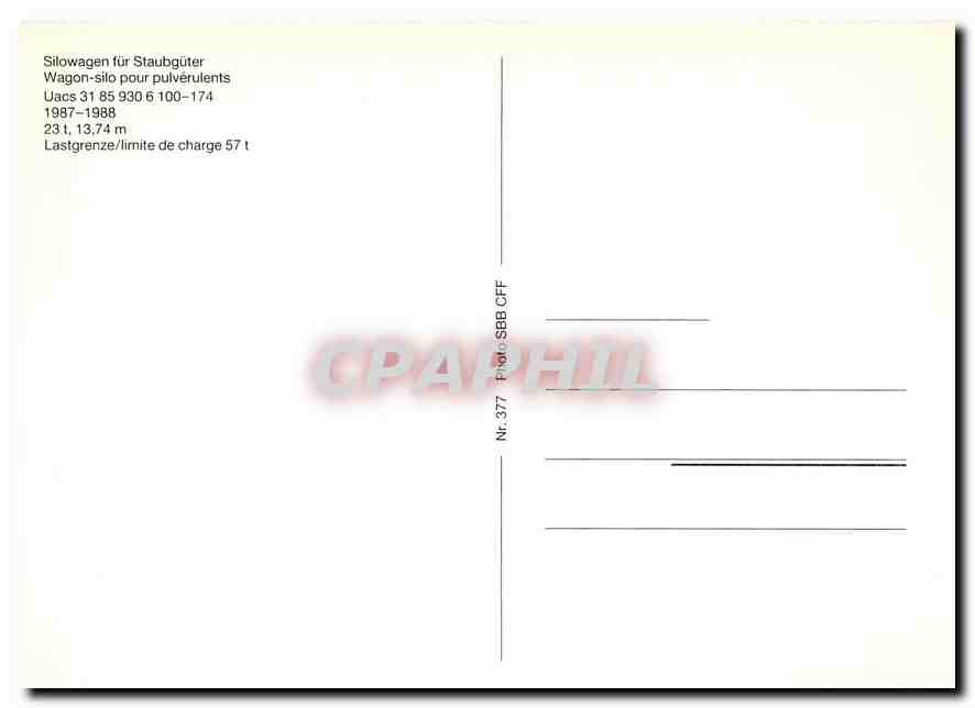CPM Wagon-silo pour pulverulents Uacs 31 85 930 6 100 174 — Verso