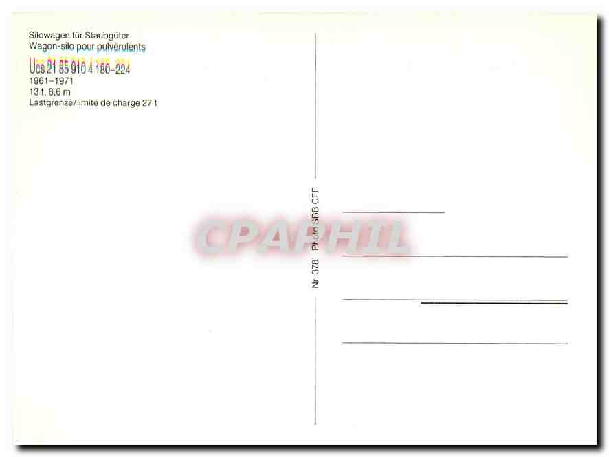 CPM Wagen-silo pour pulverulents Ucs 21 85 910 4 180 224 — Verso