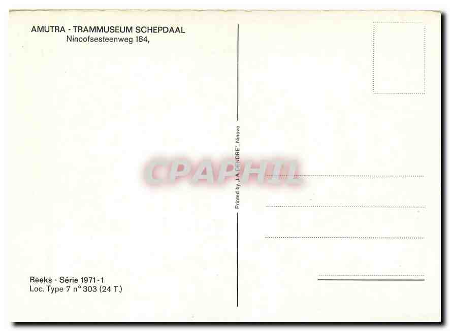 CPM Amutra - Trammuseum Schepdaal Loc. Type 7 No. 303 — Verso