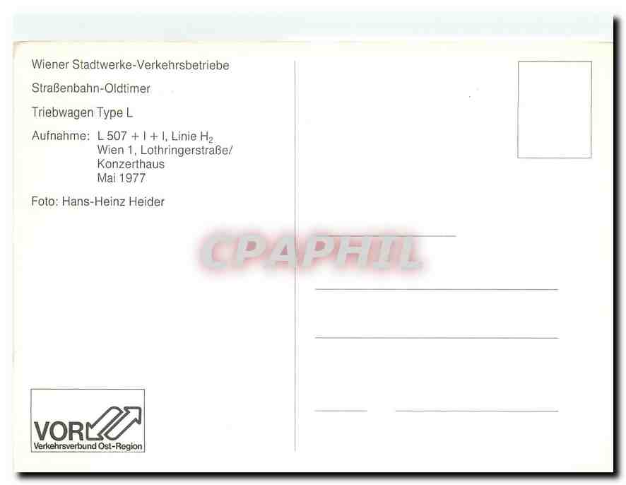 CPM Wiener Stadtwerke-Verkehrsbetriebe — Verso