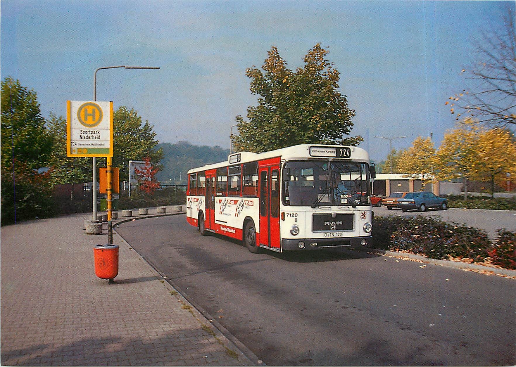 CPM Moderne Rheinbahnbusse Bus 7120 am 29.9.1986 Duesseldorf
