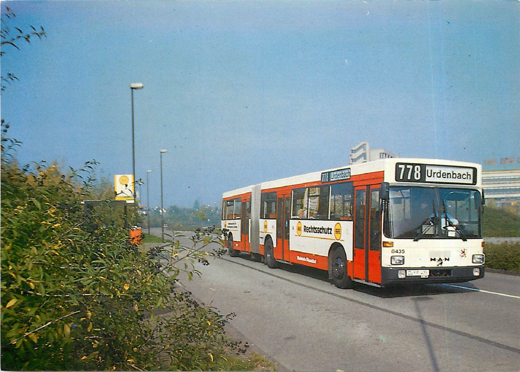 CPM Moderne Rheinbahnbusse Bus 8435 am 29.9.1986 Duesseldorf