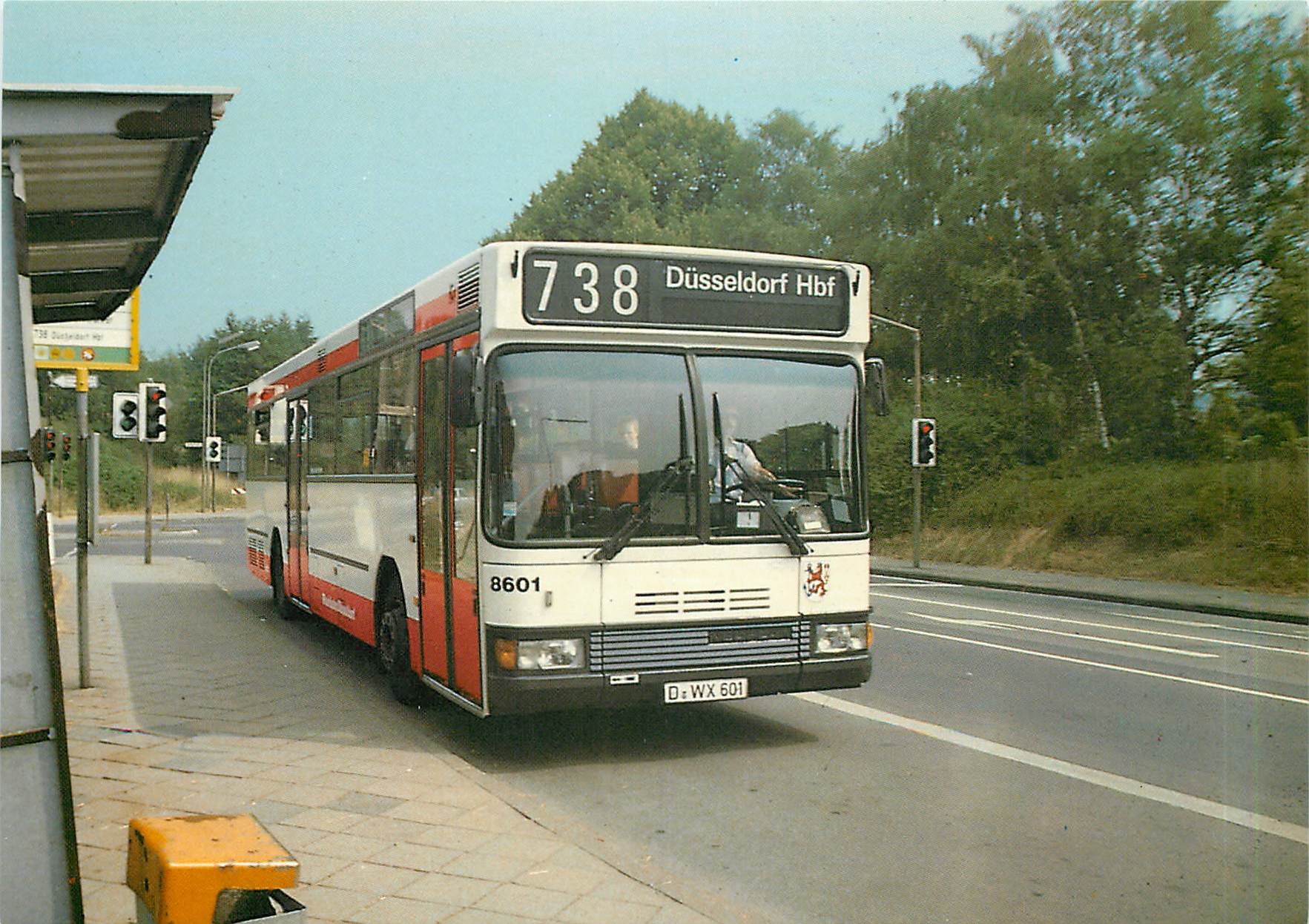CPM Moderne Rheinbahnbusse Bus 8601 am 17.7.1986 Erkrath