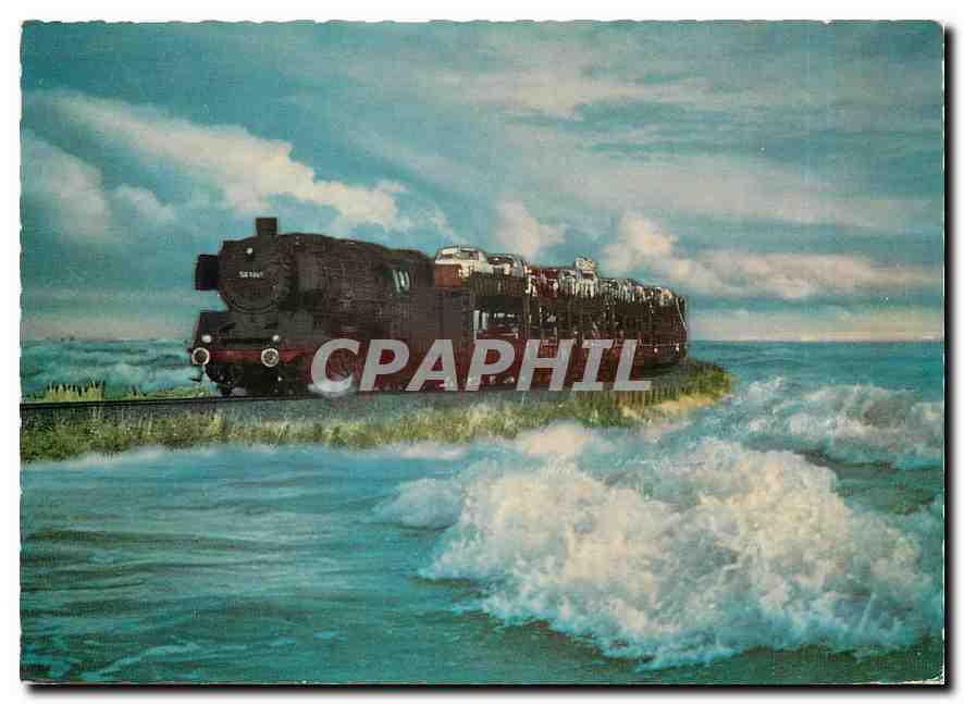 CPM Insel Sylt Autozug auf dem Hindenburgdamm
