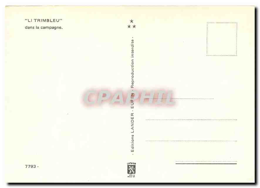 CPM "Li Trimbleu" dans la campagne — Verso