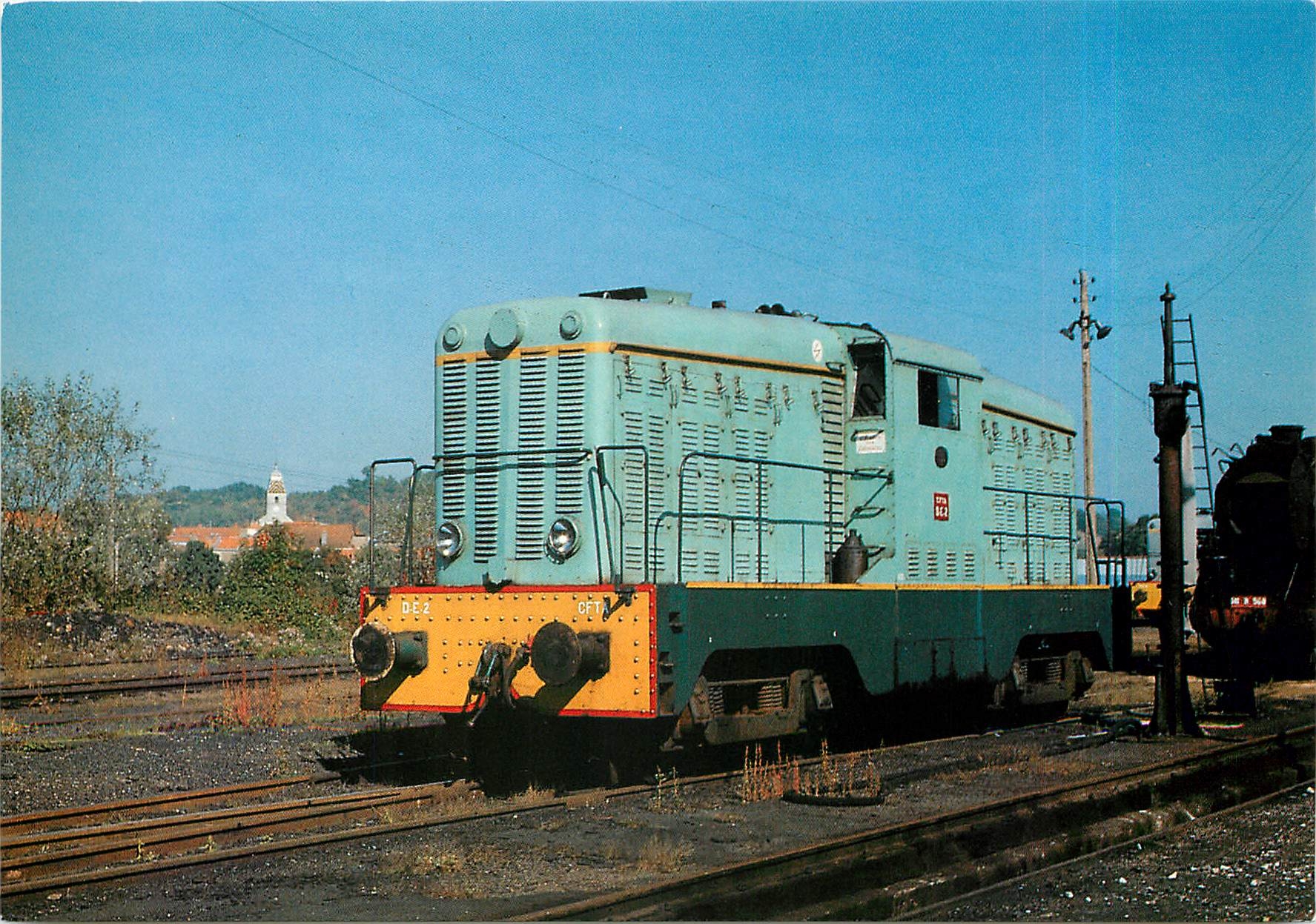 CPM Gray (70) Locomotive BB Coferna DE 2 des CFTA au depot. Le 7 Octobre 1978