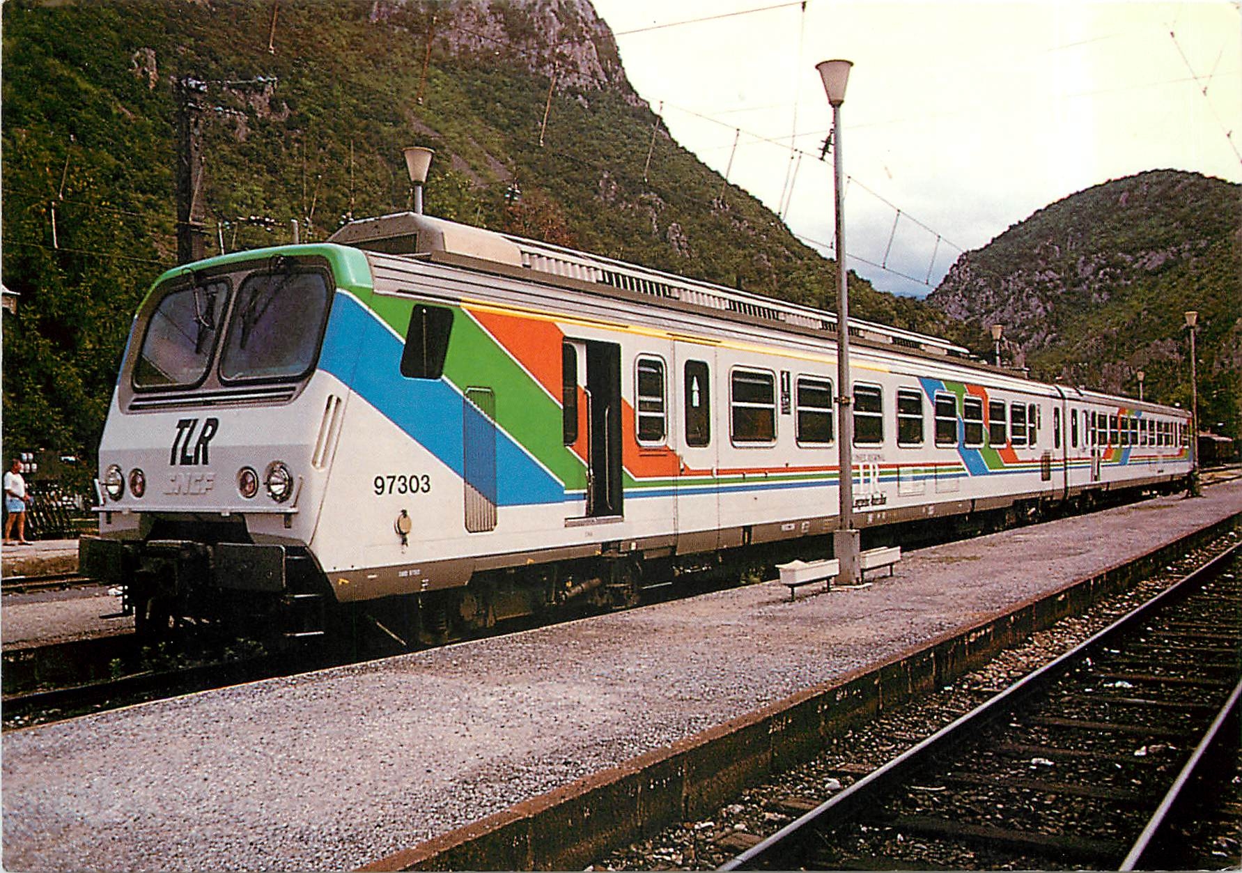 CPM Villefranche-Vernet les Bains (66) Ligne de Perpignan a Villefrance