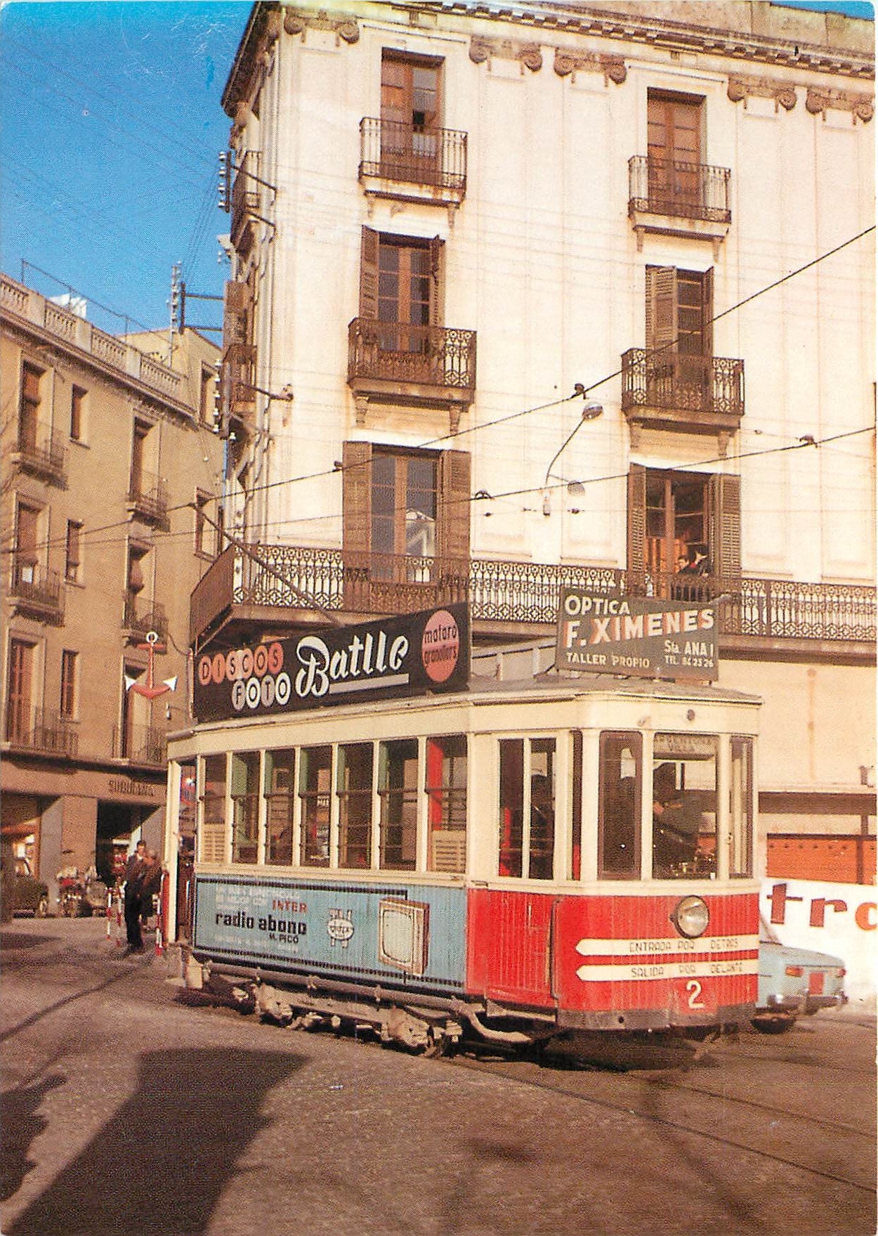 CPM Mataro (Espagne) 2-1965. Motrice No.2 dans le centre ville