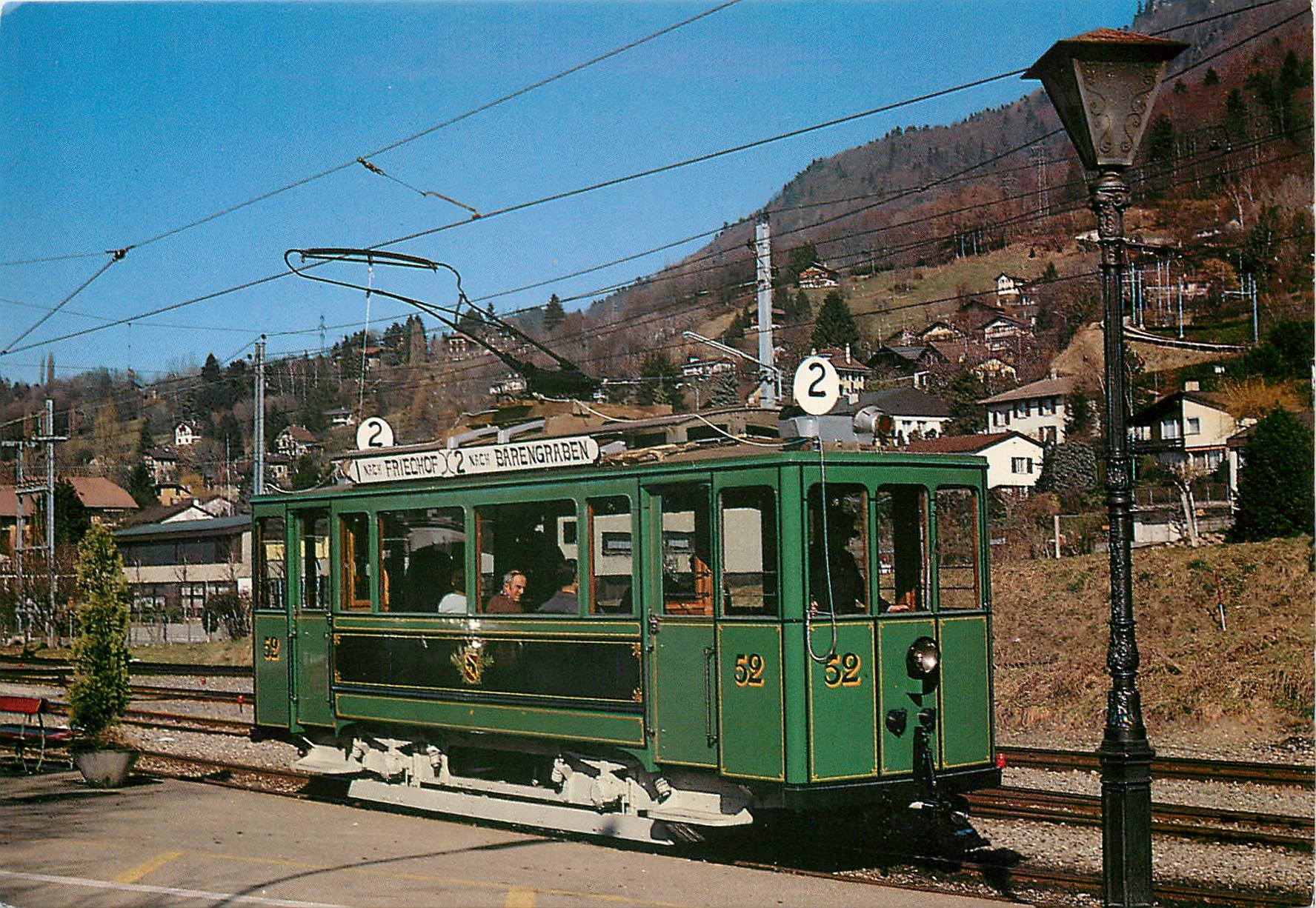 CPM La motrice No.52 des Tramways de Berne est prete au depart en gare de Blonay