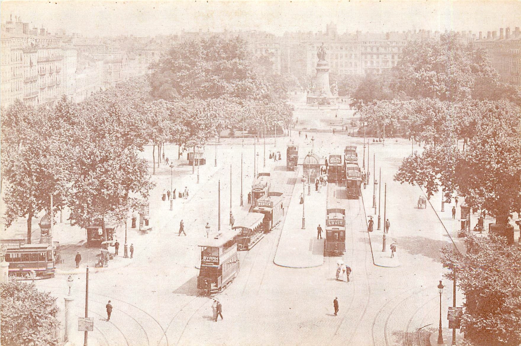 CPM Lyon le terminus du Cours de Verdun en 1913