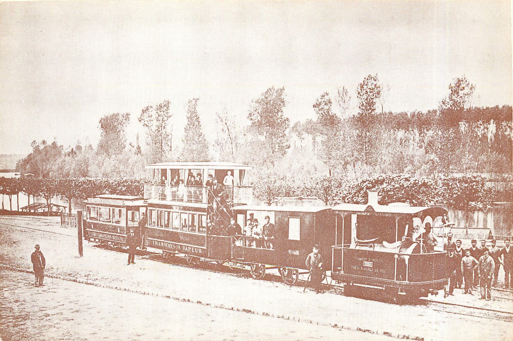 CPM Tramway a vapeur de rueil a Marly-le-Roi