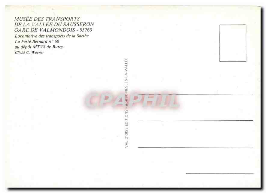 CPM La Ferte Bernard No.60 au depot MTVS de Butry — Verso