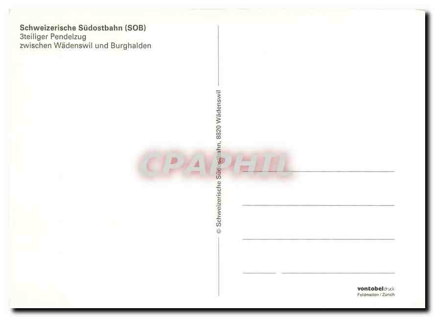 CPM 3teiliger Pendelzug zwischen Waedenswil und Burghalden — Verso