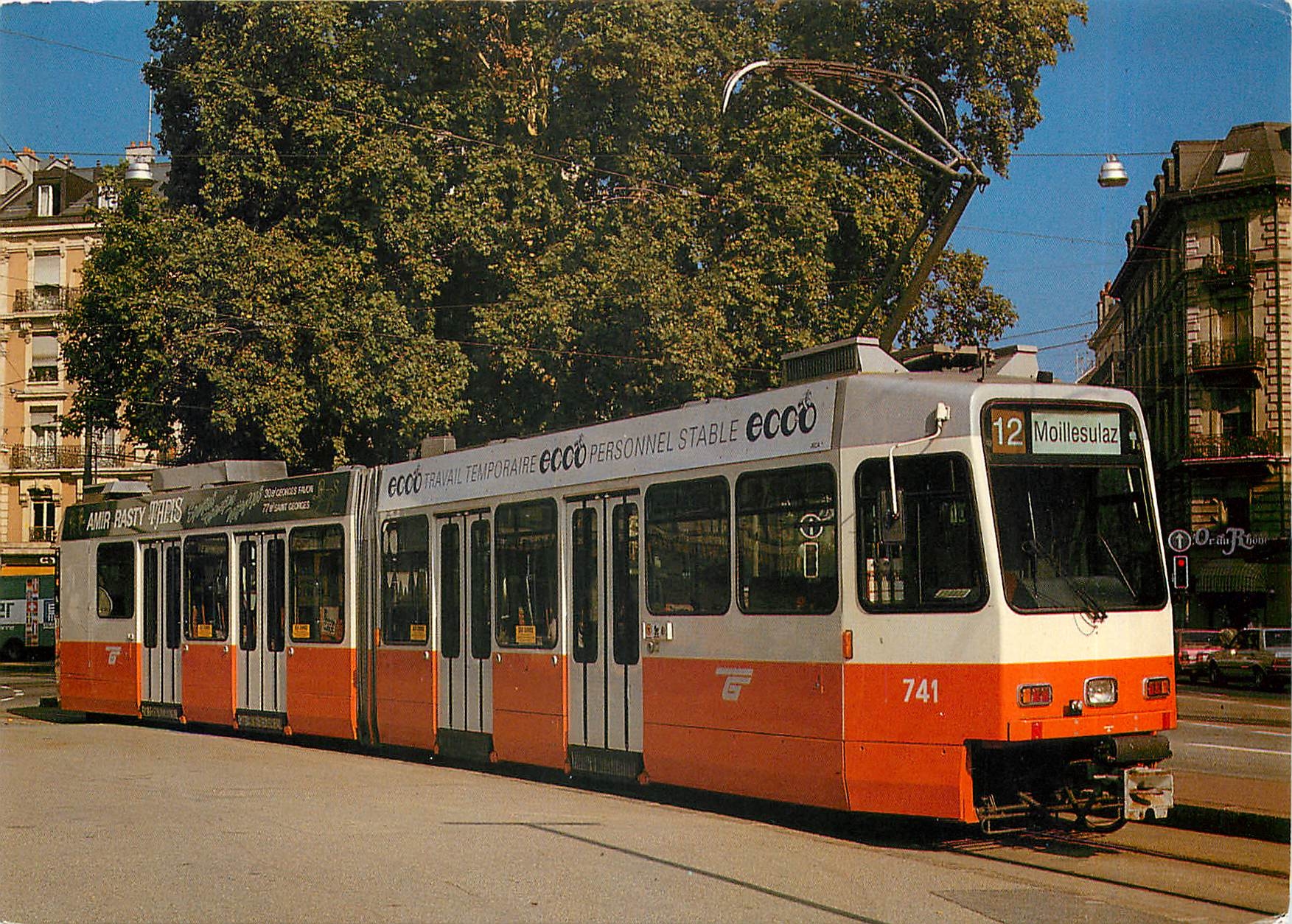 CPM Transports publics genevois (TPG) Tramway articule a plancher surbaisse Be 4/6 No.741