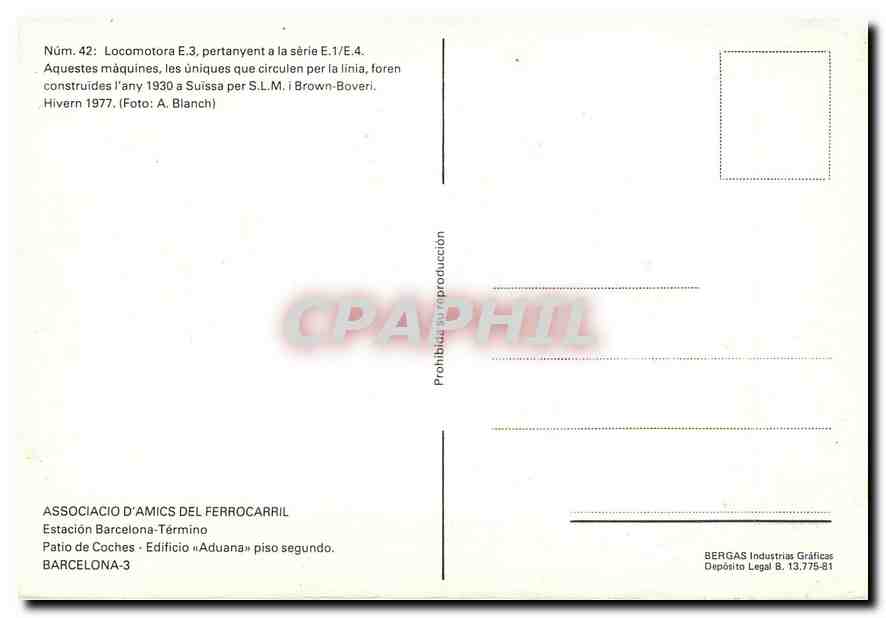 CPM Locomotora E.3 — Verso