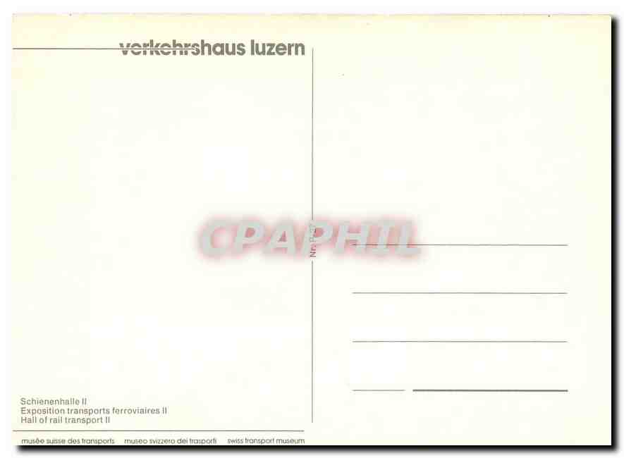 CPM Hall of rail transport II — Verso