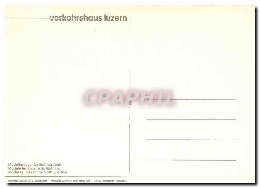 CPM Model railway of the Gotthard-line — Verso